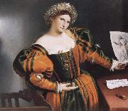 Portrait of a young bride as flora Palma Vecchio